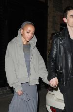 FKA TWIGS and Jordan Hemingway Night Out at Chiltern Firehouse in London 09/14/2024