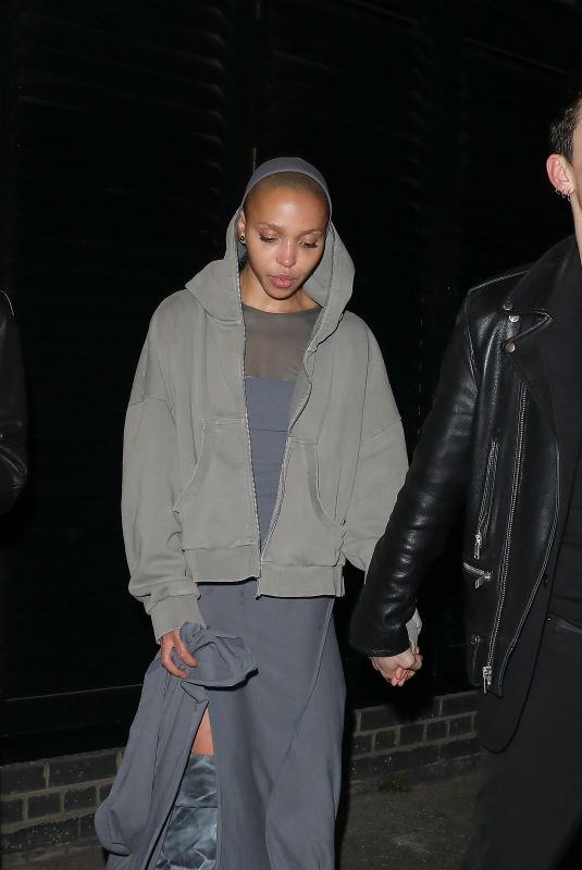 FKA TWIGS and Jordan Hemingway Night Out at Chiltern Firehouse in London 09/14/2024