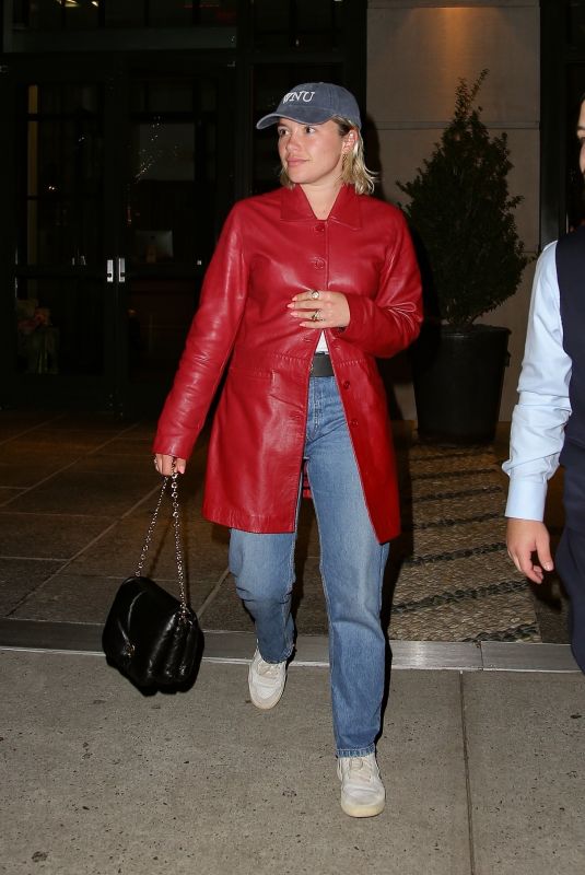 FLORENCE PUGH Leaves Her Hotel in New York 09/10/2024