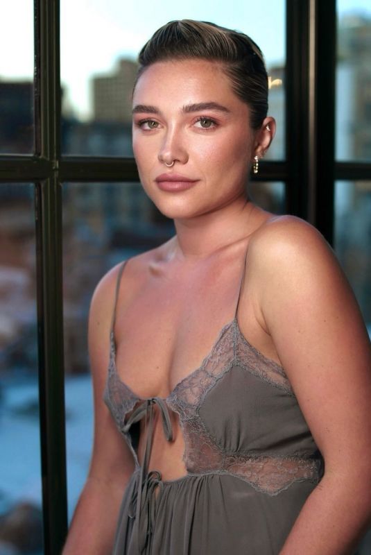 FLORENCE PUGH - We Live in Time NYC Press Portraits, September 2024