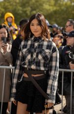 GEMMA CHAN Arrives at Loewe Show at Paris Fashion Week 09/27/2024