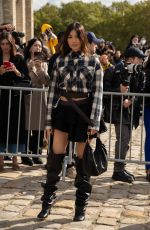 GEMMA CHAN Arrives at Loewe Show at Paris Fashion Week 09/27/2024