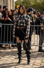 GEMMA CHAN Arrives at Loewe Show at Paris Fashion Week 09/27/2024