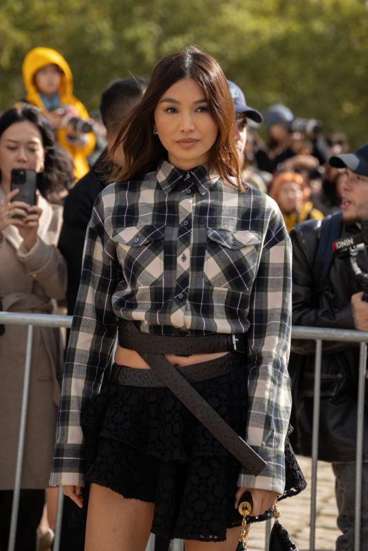 GEMMA CHAN Arrives at Loewe Show at Paris Fashion Week 09/27/2024