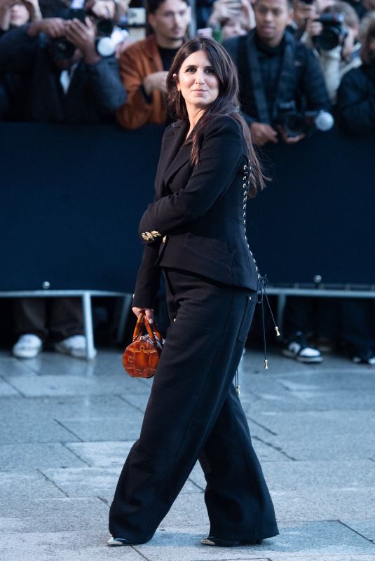 GERALDINE NAKACHE Arrives at Schiaparelli Show at Paris Fashion Week 09/26/2024