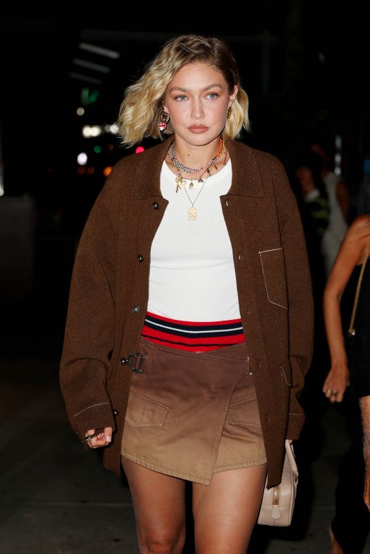 GIGI HADID Night Out in New York City at Fashion Week 09/05/2024