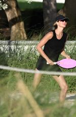 GISELE BUNDCHEN at a Game of Beach Tennis in Miami 09/04/2024