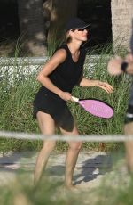 GISELE BUNDCHEN at a Game of Beach Tennis in Miami 09/04/2024