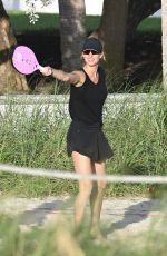 GISELE BUNDCHEN at a Game of Beach Tennis in Miami 09/04/2024