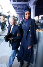 HALIMA ADEN Arrives at Tommy Hilfiger Fsahion Show in New York 09/08/2024