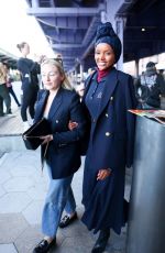 HALIMA ADEN Arrives at Tommy Hilfiger Fsahion Show in New York 09/08/2024