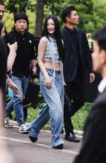 HANNI Arrives at Gucci Show at Milan Fashion Week 09/20/2024