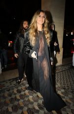 HEIDI KLUM and Tom Kaulitz Arrives at Vetements Party at Costes in Paris 09/27/2024