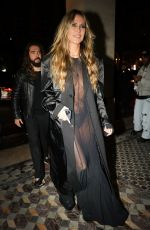 HEIDI KLUM and Tom Kaulitz Arrives at Vetements Party at Costes in Paris 09/27/2024