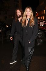 HEIDI KLUM and Tom Kaulitz Out for Dinner in Paris 09/26/2024