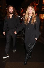 HEIDI KLUM and Tom Kaulitz Out for Dinner in Paris 09/26/2024