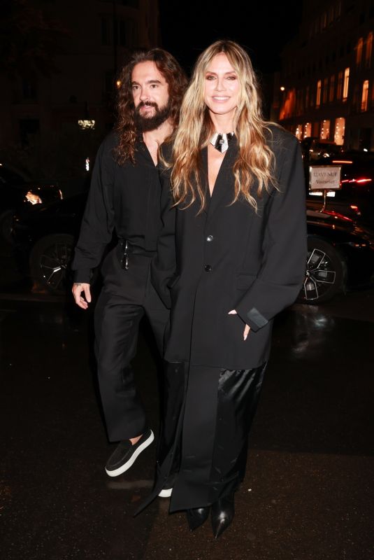 HEIDI KLUM and Tom Kaulitz Out for Dinner in Paris 09/26/2024