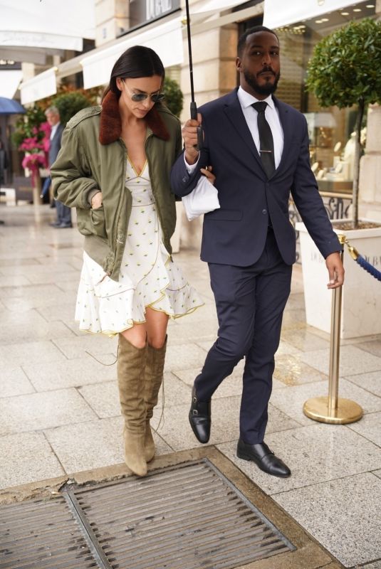 IRINA SHAYK Leaves Schiaparelli Fitting in Paris 09/25/2024