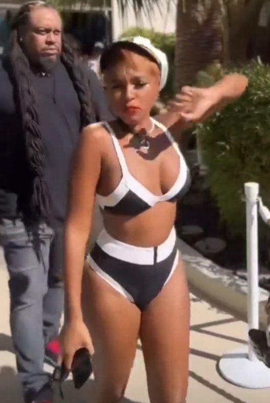 JANELLE MONAE in Bikini Leaves Ayu Dayclub Pool Party in Las Vegas 08/31/2024