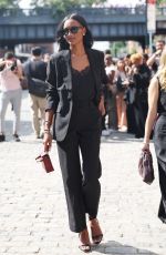JASMINE TOOKES Arrives at Brandon Maxwell Fashion Show in New York 09/06/2024