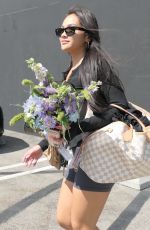 JENN TRAN Leaves Dance Practice with Flowers in Los Angeles 09/25/2024