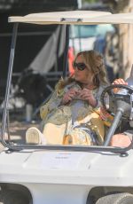 JENNIFER COOLIDGE Rides a Golf Cart to Set for a New Discover Card Commercial 09/04/2024