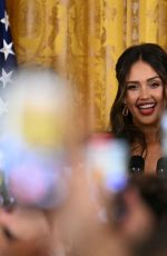 JESSICA ALBA introduces President Biden at Hispanic Heritage Month Reception in Washington DC 09/18/2024