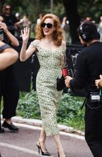 JESSICA CHASTAIN Arrives at Gucci Show at Milan Fashion Week 09/20/2024