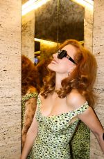 JESSICA CHASTAIN for Vogue at Gucci Fashion Show in Milan, September 2024