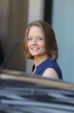 JODIE FOSTER Leaves BAFTA Tea Party at Maybourne Hotel in Beverly Hills 09/14/2024
