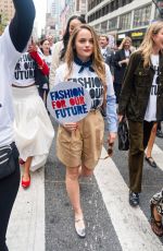 JOEY KINGHQ Out at Fashion For Our Future March in New York 09/06/2024