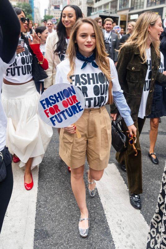 JOEY KINGHQ Out at Fashion For Our Future March in New York 09/06/2024