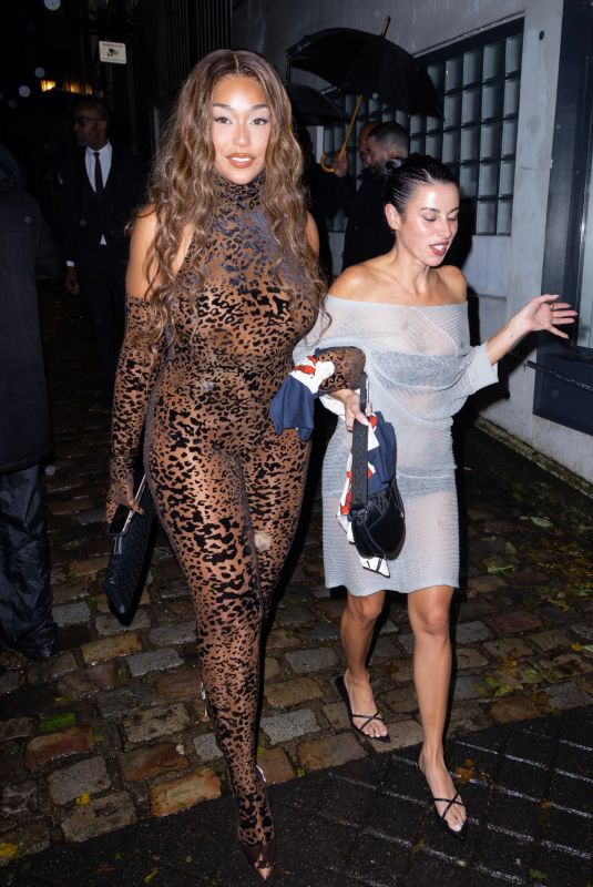 JORDYN WOODS and VICTORIA VILLAROEL Leaves Rosalia’s Birthday Bash in Paris 09/24/2024