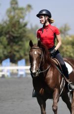 JOY CORRIGAN Shows off Her Hhorse Riding Skills at Los Angeles Equestrian Center 09/02/2024
