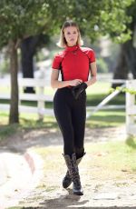 JOY CORRIGAN Shows off Her Hhorse Riding Skills at Los Angeles Equestrian Center 09/02/2024