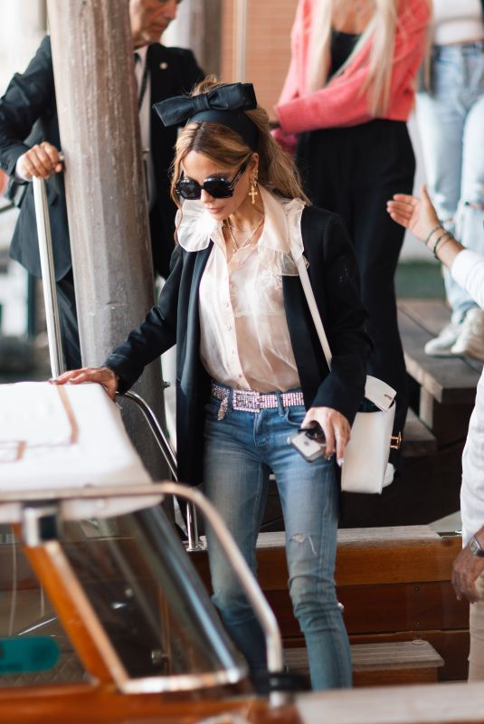 KATE BECKINSALE Arrives at Venice Airport 08/31/2024