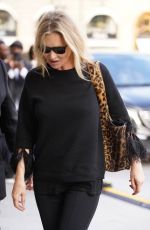 KATE MOSS Arrives at Her Hotel at Paris Fashion Week 09/29/2024