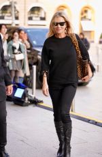 KATE MOSS Arrives at Her Hotel at Paris Fashion Week 09/29/2024