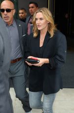 KATE WINSLET Heading to Stephen Colbert Show in New York 09/24/2024