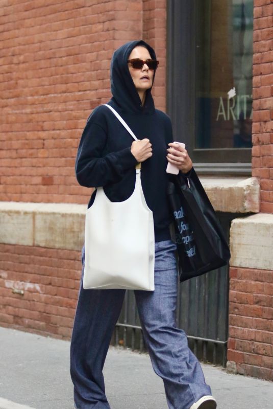 KATIE HOLMES Out Shopping in Manhattan