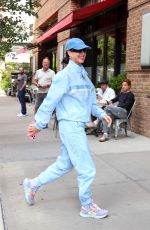 KATY PERRY in a Light Blue Tracksuit Out in New York 09/09/2024