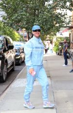 KATY PERRY in a Light Blue Tracksuit Out in New York 09/09/2024