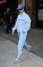 KATY PERRY in a Light Blue Tracksuit Out in New York 09/09/2024