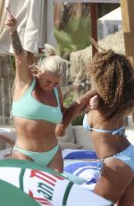 KERRY KATONA and DANIELLE BROWN in Bikinis at a Beach in Marbella 08/30/2024