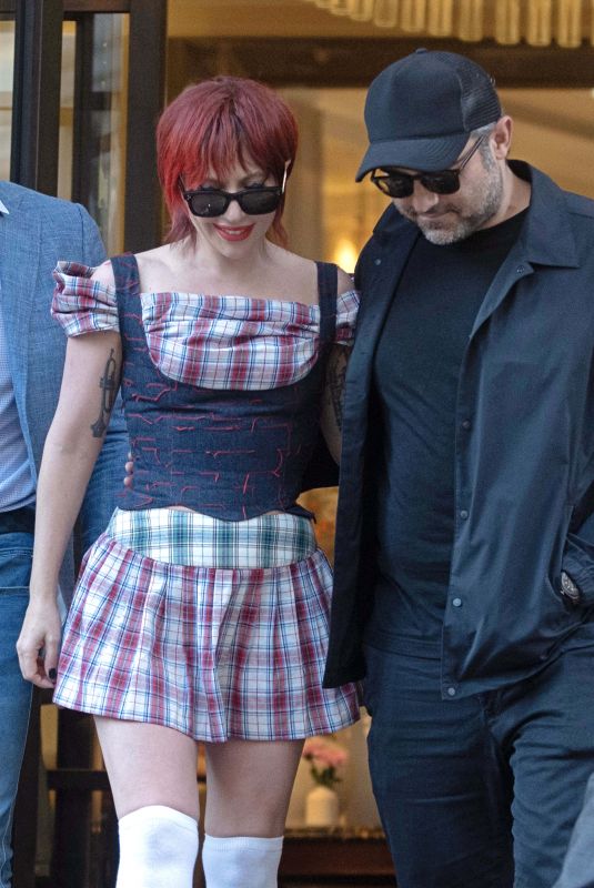LADY GAGA and Michael Polansky Leaves Their Hotel in London 09/26/2024