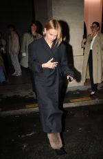 LARA BINGLE Arrives at Vetements Party at Costes in Paris 09/27/2024