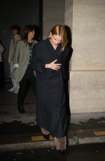 LARA BINGLE Arrives at Vetements Party at Costes in Paris 09/27/2024