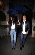 LAURA HARRIER and Sam Jarou Leaves Their Hotel at Paris Fashion Week 09/22/2024
