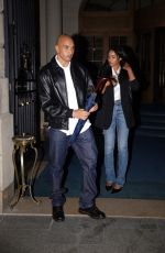 LAURA HARRIER and Sam Jarou Leaves Their Hotel at Paris Fashion Week 09/22/2024