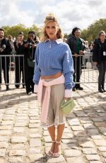 LEONIE HANNE and EMILI SINDLEV Arrives at Loewe Fashion Show at PFW in Paris 09/27/2024